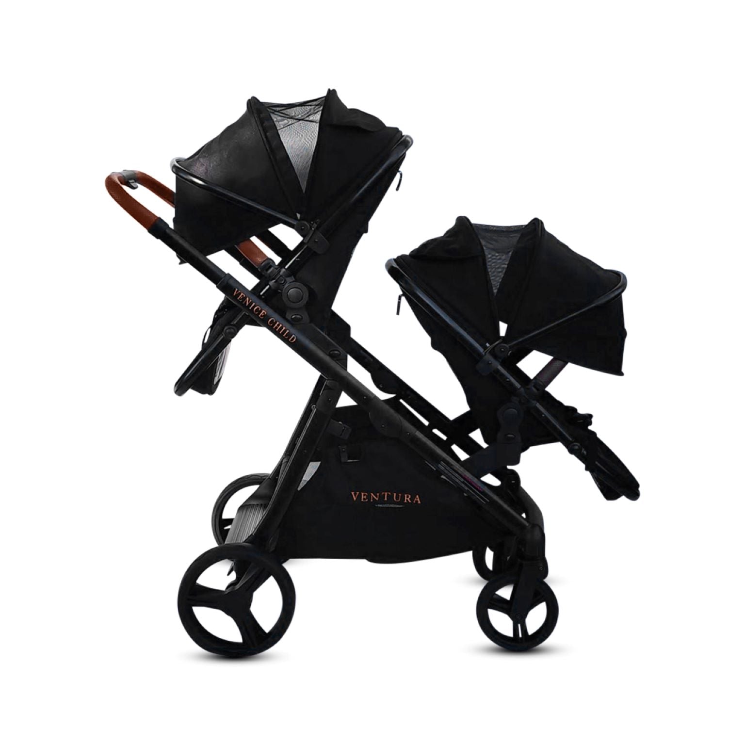 double seater stroller Ventura Single to Double Stroller with Standing Platform & 2nd Toddler – VeniceChild