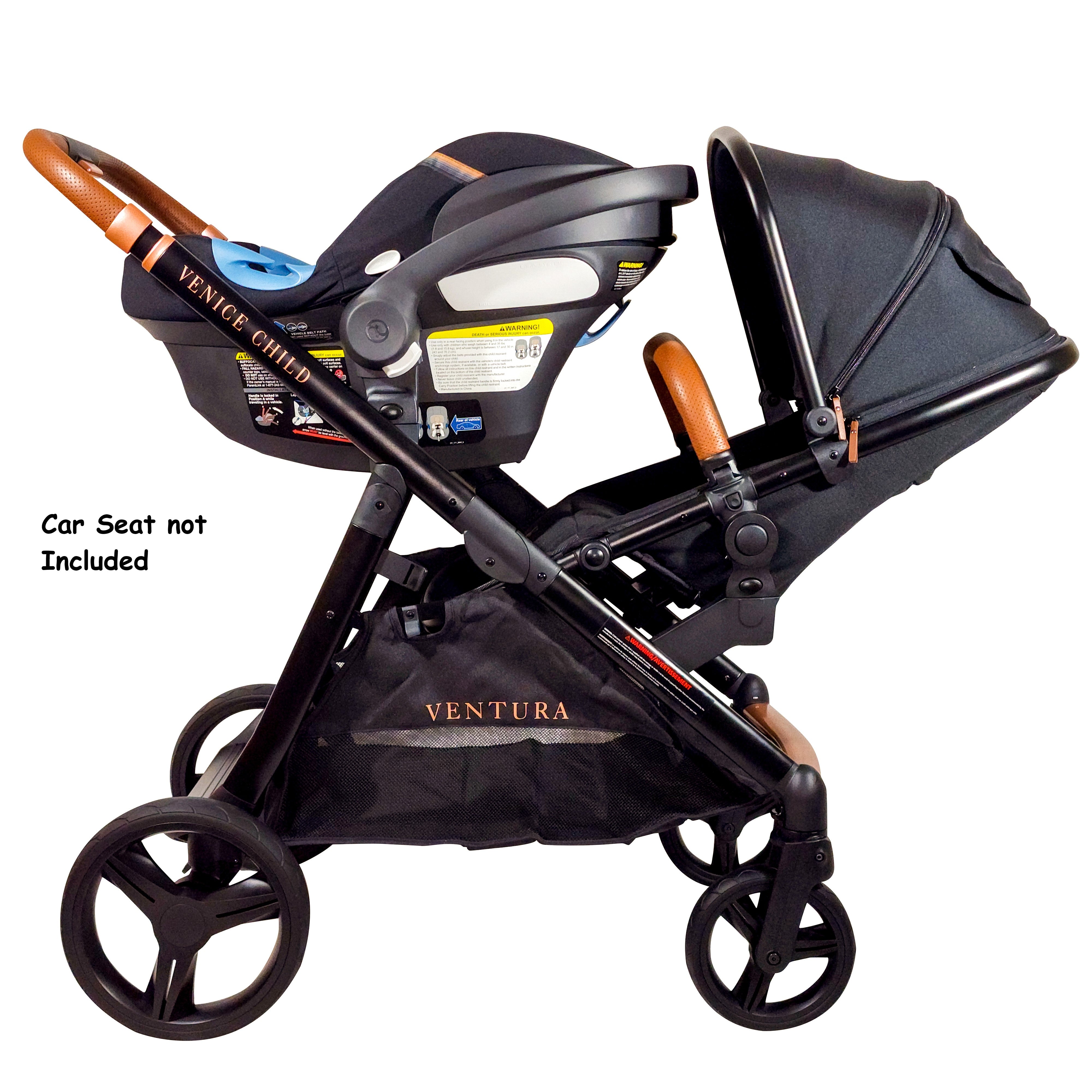 stroller for car seat only Ventura Single to Double Stroller with Standing Platform (Package # 1) – VeniceChild
