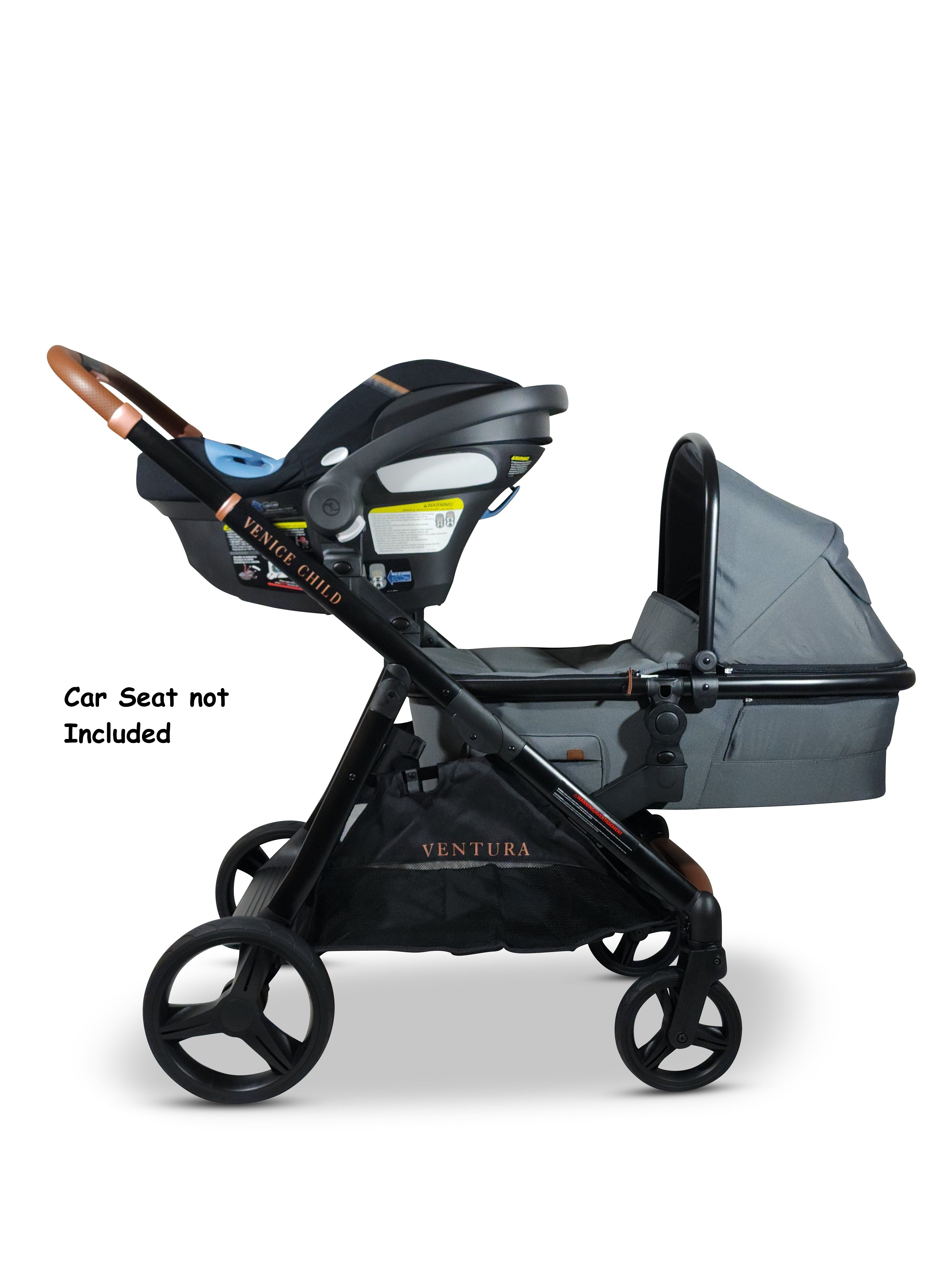 double sit and stand stroller Ventura Single to Double Stroller with Standing Platform & Bassinet (P – VeniceChild